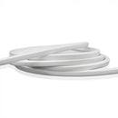 Cena par 5m_8W(530Lm) LED 24V Flex neon silikona lente, IP65 ūdensdroša, auksti balta gaisma 6000K