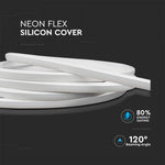 Price for 5m_8W(530Lm) LED 24V Flex neon silicone tape, IP65 waterproof, cold white light 6000K