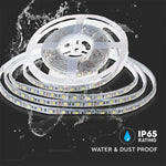 Цена на 10m_7.2W(600Lm) светодиодная лента, SMD2835, V-TAC, водонепроницаемость IP65, 24V, теплый белый свет 3000K