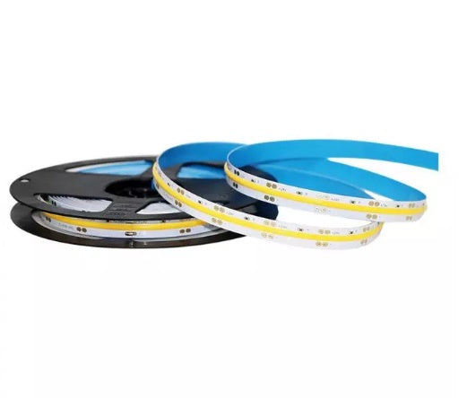 Price for 1 m_10W/m(1000Lm/m) 24V 420 COB LED tape, IP20, in a roll 5m, 10mm, cold white light 6400K