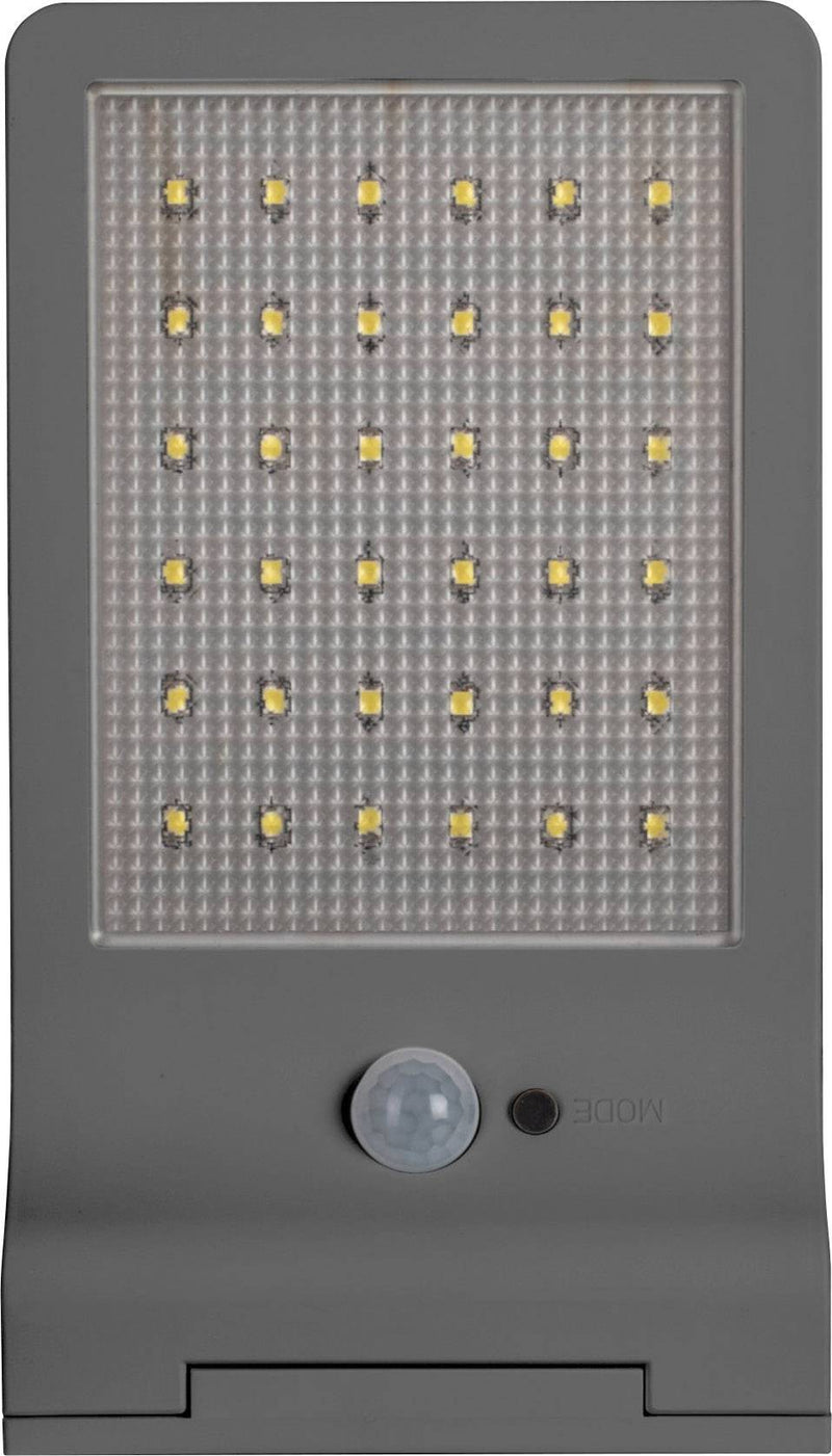 3W(320Lm) LEDVANCE LED saules gaismeklis ar kustības un gaismas sensoru, IP44, pelēks, neitrāli balta gaisma 4000K