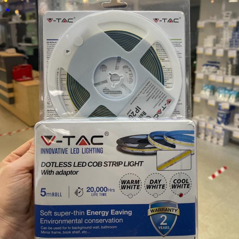 DC:24V LED lentes komplekts 420 COB, IP20 ar 6400K auksti baltu gaismu (2649+3272)