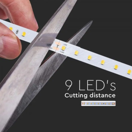 Pris per 1 m_4W/m(800Lm/m) 24V 90 SMD LED-strip, IP20, 5m, 10mm rulle, kallvit 6400K