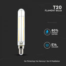 E14 4W (400Lm) LED COB лампа T20, IP20, V-TAC, холодный белый свет 6000K