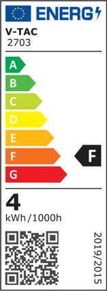 E14 4W(400Lm) LED COB spuldze T20, IP20, V-TAC, auksti balta gaisma 6000K