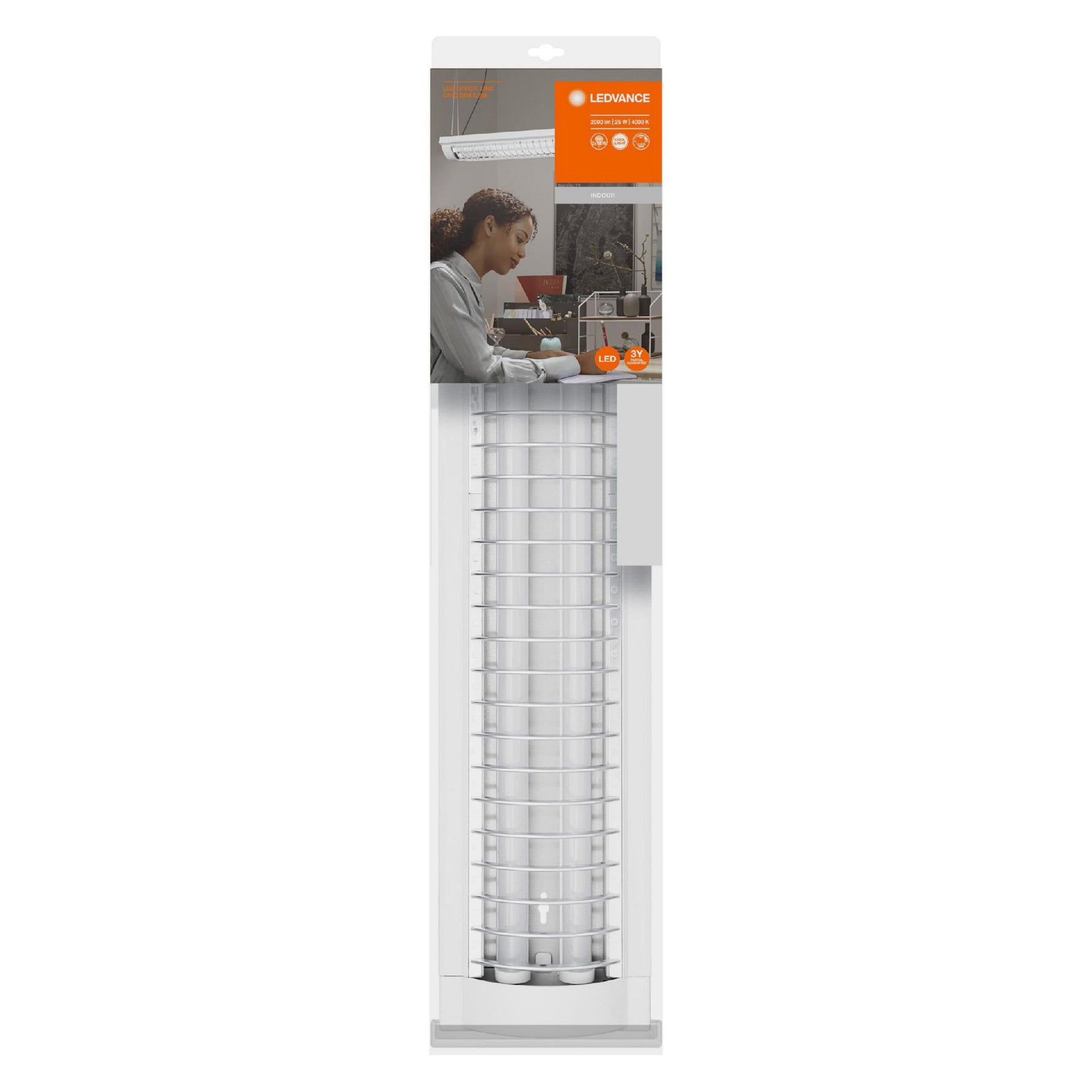 Paraugu izpārdošana _59,5cm_25W(2000Lm) LEDVANCE LED Ofisa sērijas Lineārs gaismeklis, balts, 59.5cm, A+, IP20, dimmējams, neitrāli balta gaisma 4000K