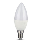 E14 4,5W (300Lm) LED SMART-lampa, ljusform, V-TAC, kompatibel med Amazon Alexa- och Google Home-appar, RGB+WWW+CW