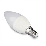 E14 4,5W (300Lm) LED SMART-lampa, ljusform, V-TAC, kompatibel med Amazon Alexa- och Google Home-appar, RGB+WWW+CW