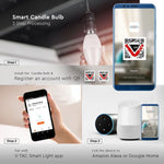 E14 4,5W (300Lm) LED SMART-lampa, ljusform, V-TAC, kompatibel med Amazon Alexa- och Google Home-appar, RGB+WWW+CW