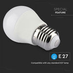 E27 4,5W (300Lm) LED SMART Bulb G45, V-TAC, kompatibel med Amazon Alexa och Google Home-appar, RGB+WWW+CW