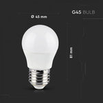 E27 4,5W (300Lm) LED SMART Bulb G45, V-TAC, kompatibel med Amazon Alexa och Google Home-appar, RGB+WWW+CW