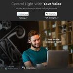 E27 4,5W (300Lm) LED SMART Bulb G45, V-TAC, kompatibel med Amazon Alexa och Google Home-appar, RGB+WWW+CW