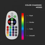 E14 3.5W(320Lm) LED SMART Bulb с пультом дистанционного управления, RF частота, форма свечи, диммируемая, A80, IP20, V-TAC, RGB+холодный белый 6400K