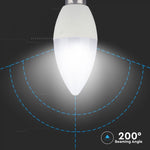 E14 3.5W(320Lm) LED SMART Bulb с пультом дистанционного управления, RF частота, форма свечи, диммируемая, A80, IP20, V-TAC, RGB+холодный белый 6400K