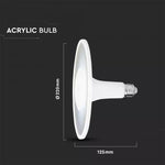 E27 18W (920Lm) LED-lambi, V-TAC, IP20, 5 aastat garantiid, soe valge 3000K