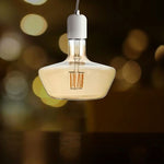E27 8W(620Lm) LED Filament Amber Glass bulb, T180, IP20, V-TAC, теплый белый 1800K