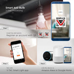 B22 10W (806Lm) LED SMART Bulb, 3in1, A60, V-TAC, kompatibel med Amazon Alexa- och Google Home-appar, RGB+WWW+CW