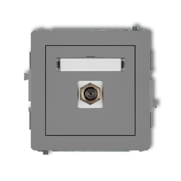 Antenas 1-vietīgas kontaktligzdas mehānisms F (SAT) niķelēts