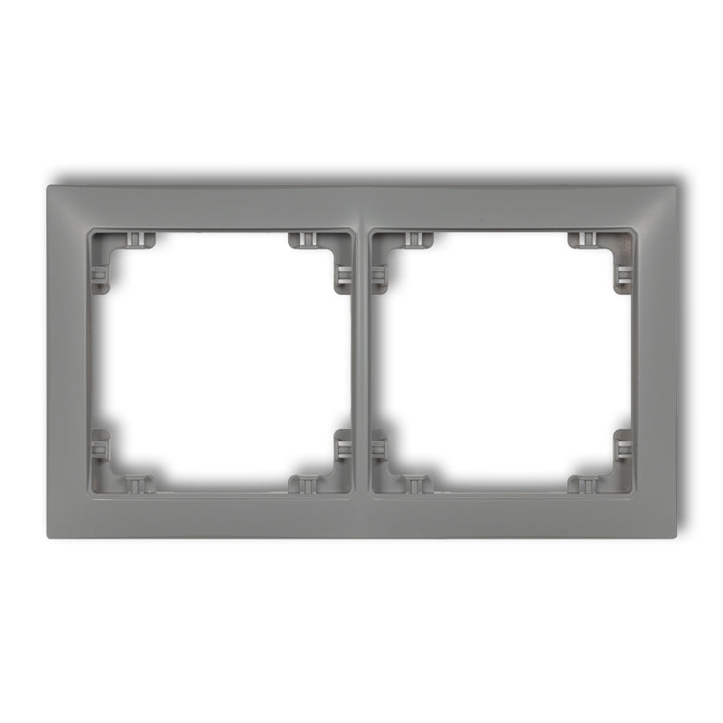 Universal 2-seater plastic frame DECO Soft, grey