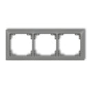 Universāls 3-vietīgs plastmasas rāmis DECO Soft, pelēks