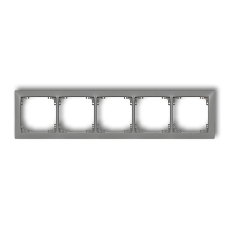 Universāls 5-vietīgs plastmasas rāmis DECO Soft, pelēks