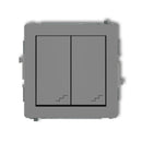 Circuit breaker 1+1 mechanism DECO, z/a, IP20/IP44, grey