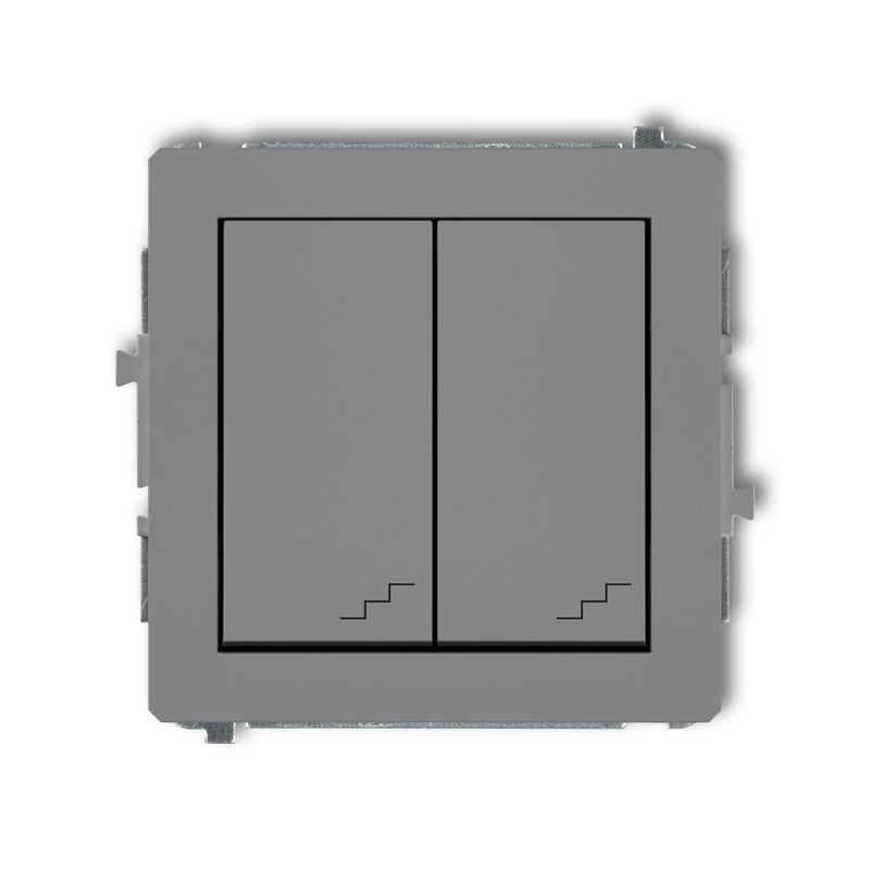 Circuit breaker 1+1 mechanism DECO, z/a, IP20/IP44, grey