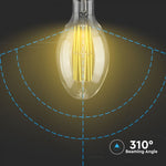 E27 24W(4000Lm) LED Spuldze, Filament, ED120, V-TAC, garantija 5 gadi, neitrāli balta gaisma 4000K