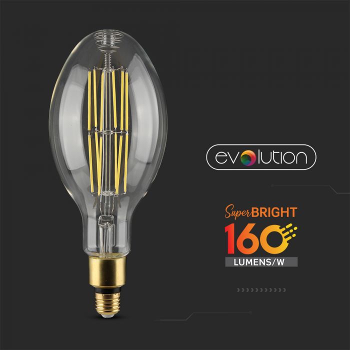 E27 24W(4000Lm) LED Spuldze, Filament, ED120, V-TAC, garantija 5 gadi, neitrāli balta gaisma 4000K