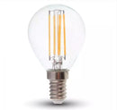 E14 6W(600Lm) LED Filament spuldze, IP20, V-TAC, silti balta gaisma 2700K