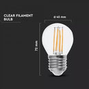 E27 6W(800Lm) LED hõõglamp, G45, IP20, V-TAC, jahe valge 6400K