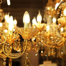 E14 4W(400Lm) LED Filament Bulb, candle shape, glass, IP20, warm white light 3000K