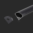 2000x15.8x15.8mm alumīnija stūra profils, IP20, melns, V-TAC