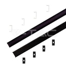 2000x23,5x10mm aluminiumprofil, IP20, svart, V-TAC