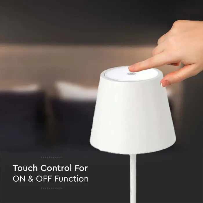 3W(50Lm) LED table lamp, V-TAC, IP20, white, dimmable, metal, warm white light 3000K