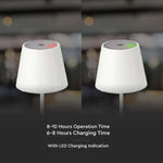 3W(50Lm) LED-bordslampa, V-TAC, IP20, vit, dimbar, metall, varmvitt ljus 3000K