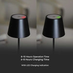 3W(60Lm) 5V 1A LED Table lamp, V-TAC, IP20, dimmable, black, neutral white light 4000K