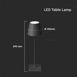 3W(60Lm) 5V 1A LED Table lamp, V-TAC, IP20, dimmable, black, neutral white light 4000K