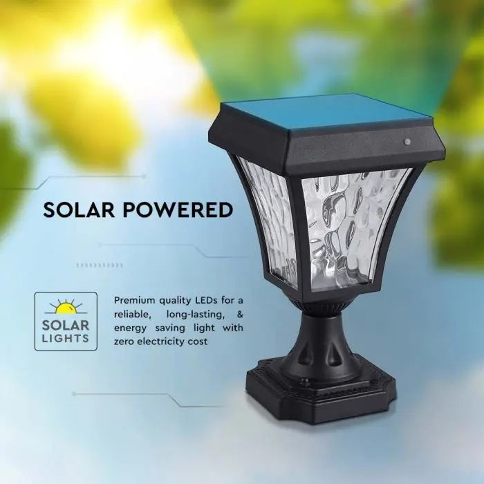 2W(110Lm) 24 LED solar garden lantern, IP65, black matte, 3IN1, V-TAC