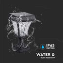 2W(110Lm) 24 LED solar garden lantern, IP65, black matte, 3IN1, V-TAC