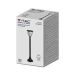 2W(110Lm) 24 LED solcellsdriven trädgårdslykta, IP65, svart matt, 3IN1, V-TAC