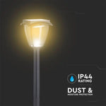 2W(110Lm) 24 LED solcellsdriven trädgårdslykta, IP65, svart matt, 3IN1, V-TAC