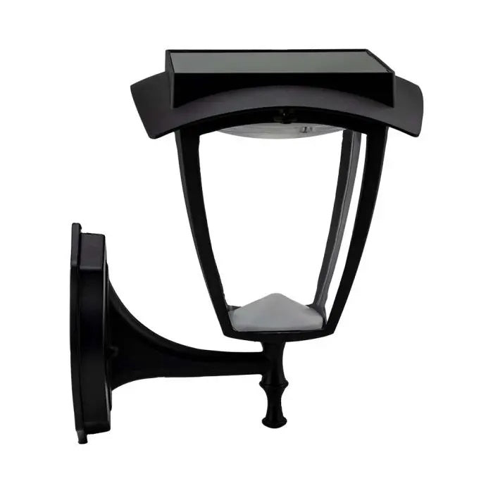 2W(110Lm) 24 LED Solar Facade Lantern, IP65, black matt, 3000K-6000K, V-TAC