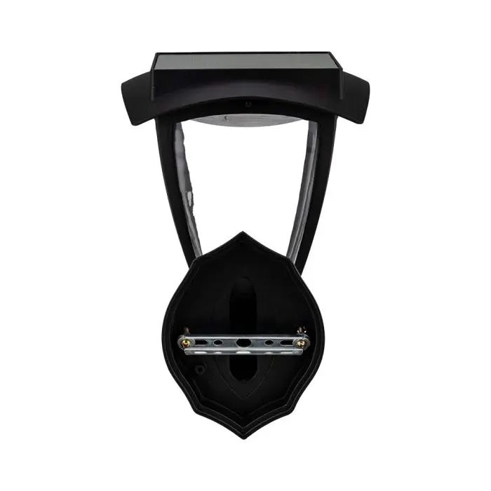 2W(110Lm) 24 LED solārā Fasādes laterna, IP65, melna matēta, 3000K-6000K, V-TAC