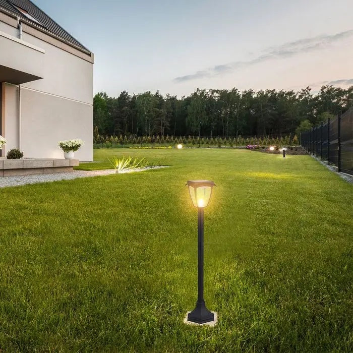 2W(110Lm) LED solcellsdriven trädgårdslykta, IP65, mattsvart, V-TAC, 3000K+6000K