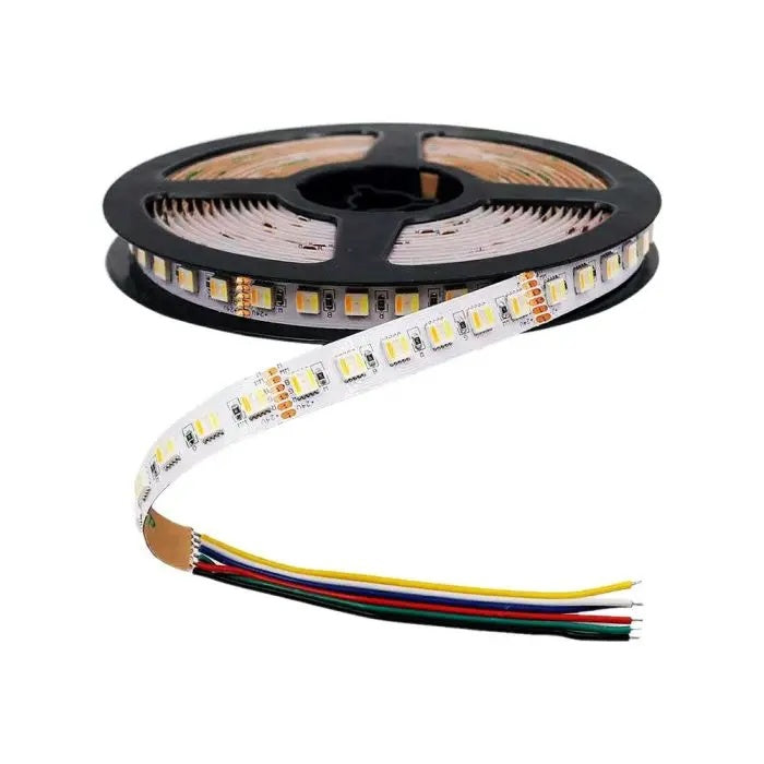 Cena par 1m_24W/m(1680Lm/m) 1A/m 60 LED Lente, V-TAC, ūdensnedroša IP20, 24V, RGB 3IN1