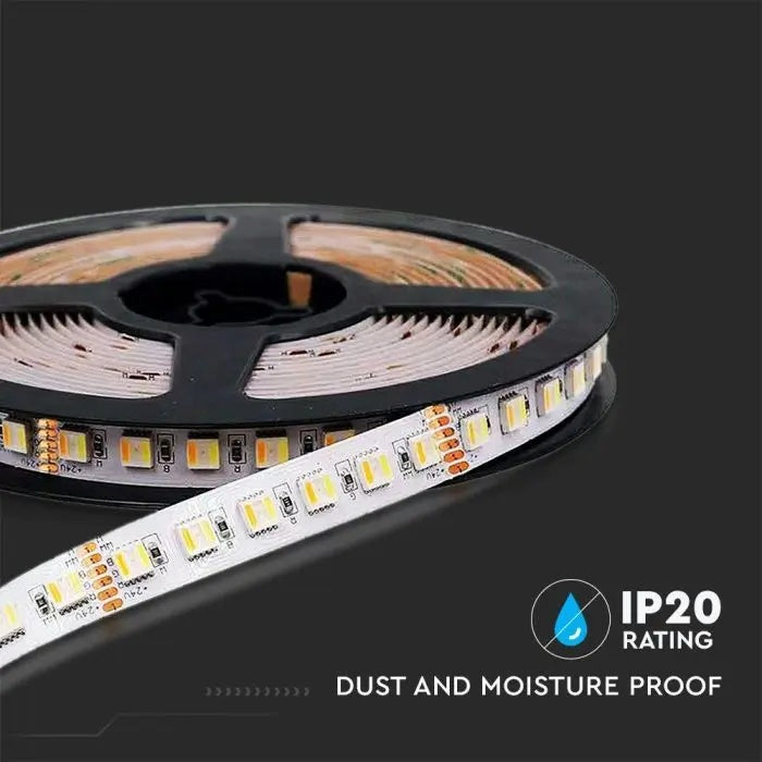 Cena par 1m_24W/m(1680Lm/m) 1A/m 60 LED Lente, V-TAC, ūdensnedroša IP20, 24V, RGB 3IN1