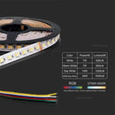 Cena par 5m_24W/m(1680Lm/m) 1A/m 60 LED Lente, V-TAC, IP65, 24V, RGB 3IN1