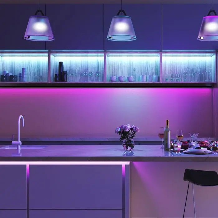 Hind 5m_24W/m(1680Lm/m) 1A/m 60 LED lint, V-TAC, IP65, 24V, RGB 3IN1