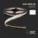 Cena par 5m_24W/m(1680Lm/m) 1A/m 60 LED Lente, V-TAC, IP65, 24V, RGB 3IN1